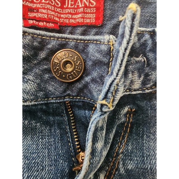 Guess Jeans Light Wash Stretch Size 26 Cuffed‎ Legs - Picture 4 of 9